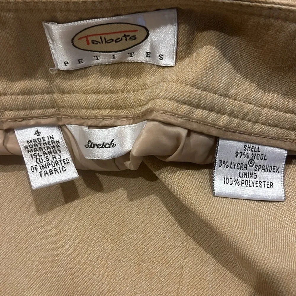 Talbots tab wool blend lined straight leg pants - Picture 3 of 6